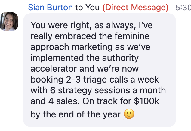 Sian Burton testimonial